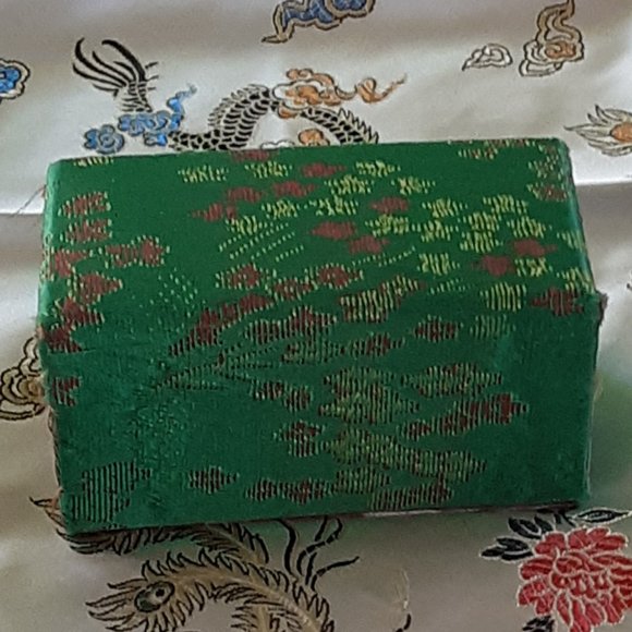 COPY Baoding Therapy Balls Cloisonne Finish Green With Dragon Firebird Yin Yang - Picture 10 of 13